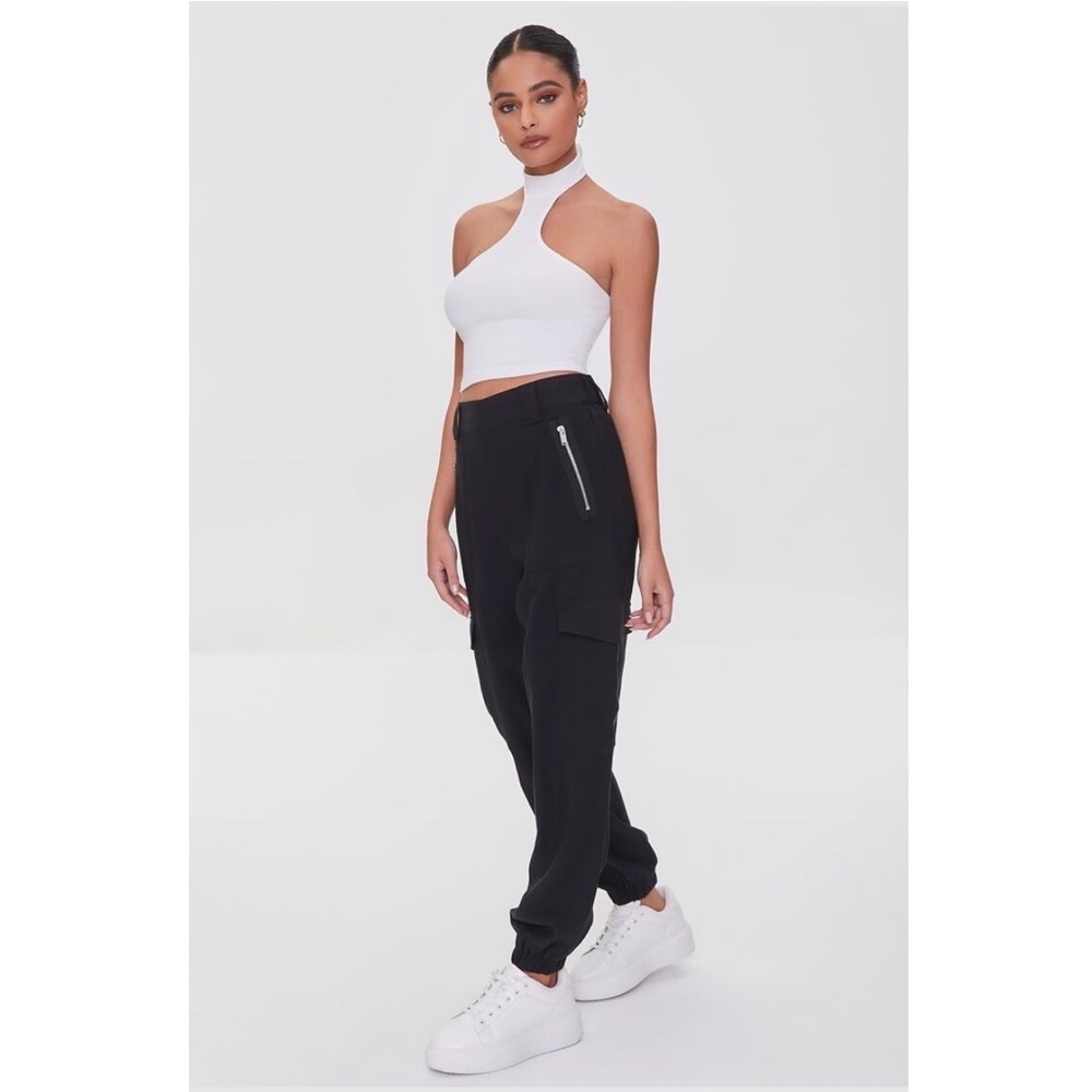 Black Utility Cargo Joggers